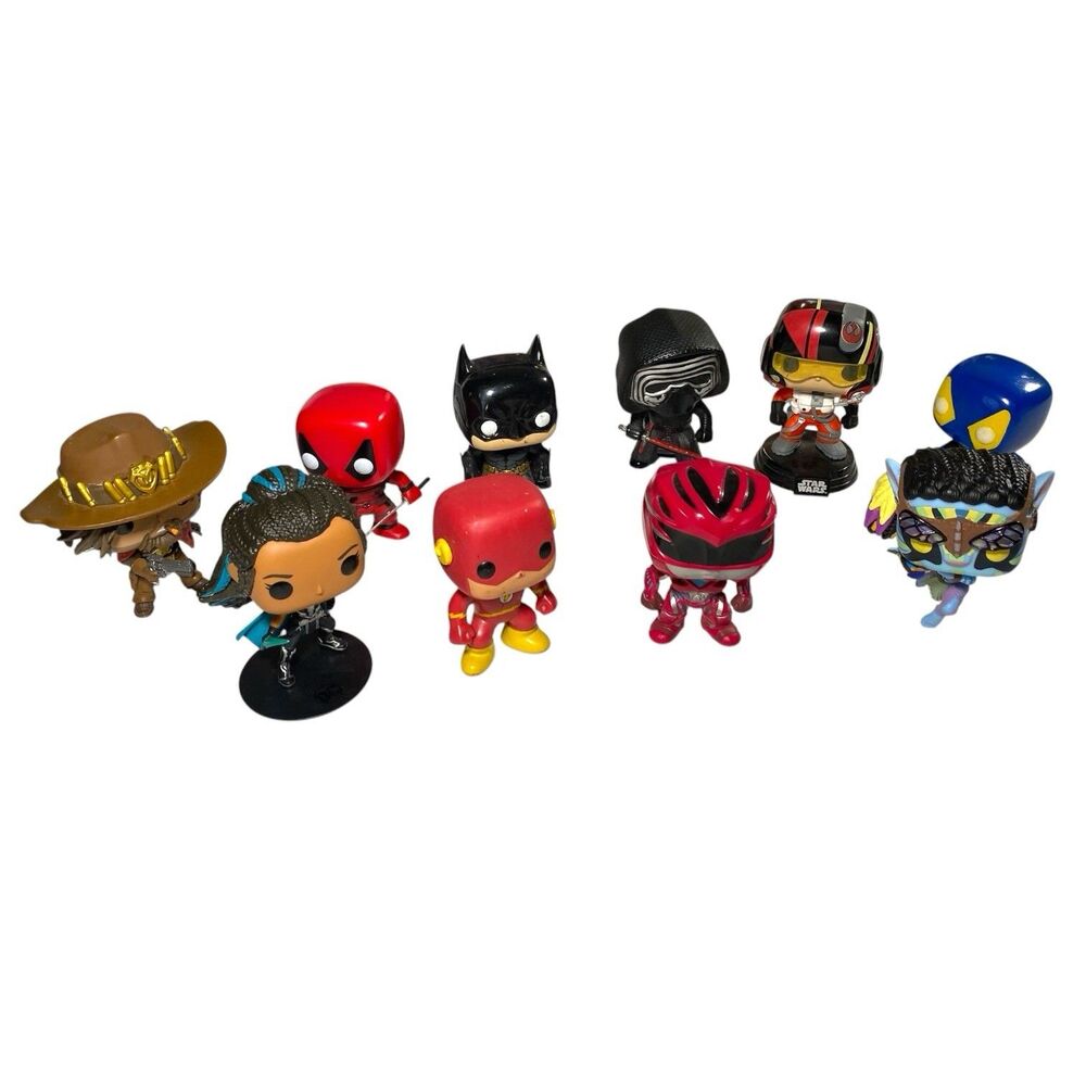 Funko Pop Figure Lot Marvel DC Star Wars Overwatch Avatar Deadpool Batman Flash - Picture 2 of 9